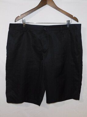 Adidas Climalite Black Flat front 10" Black Shorts Mens 38 Golf